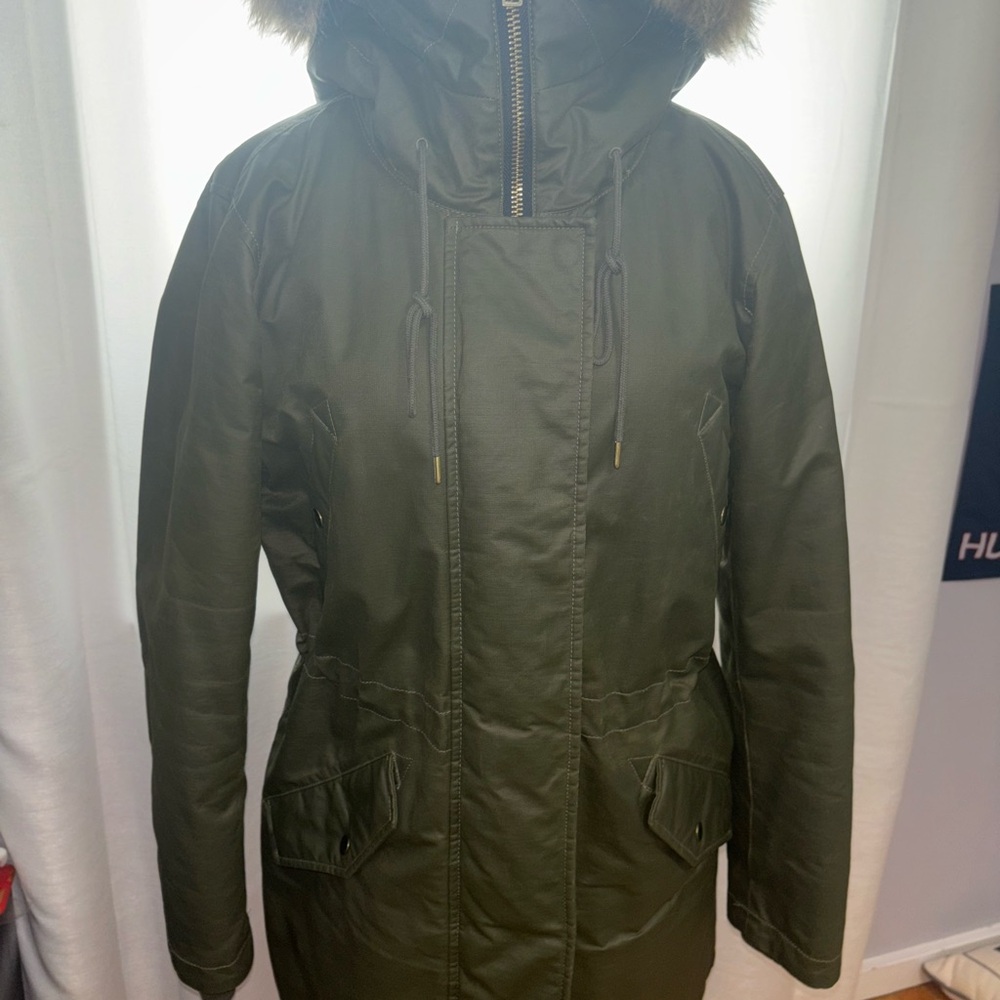 J.Crew women’s green winter jacket